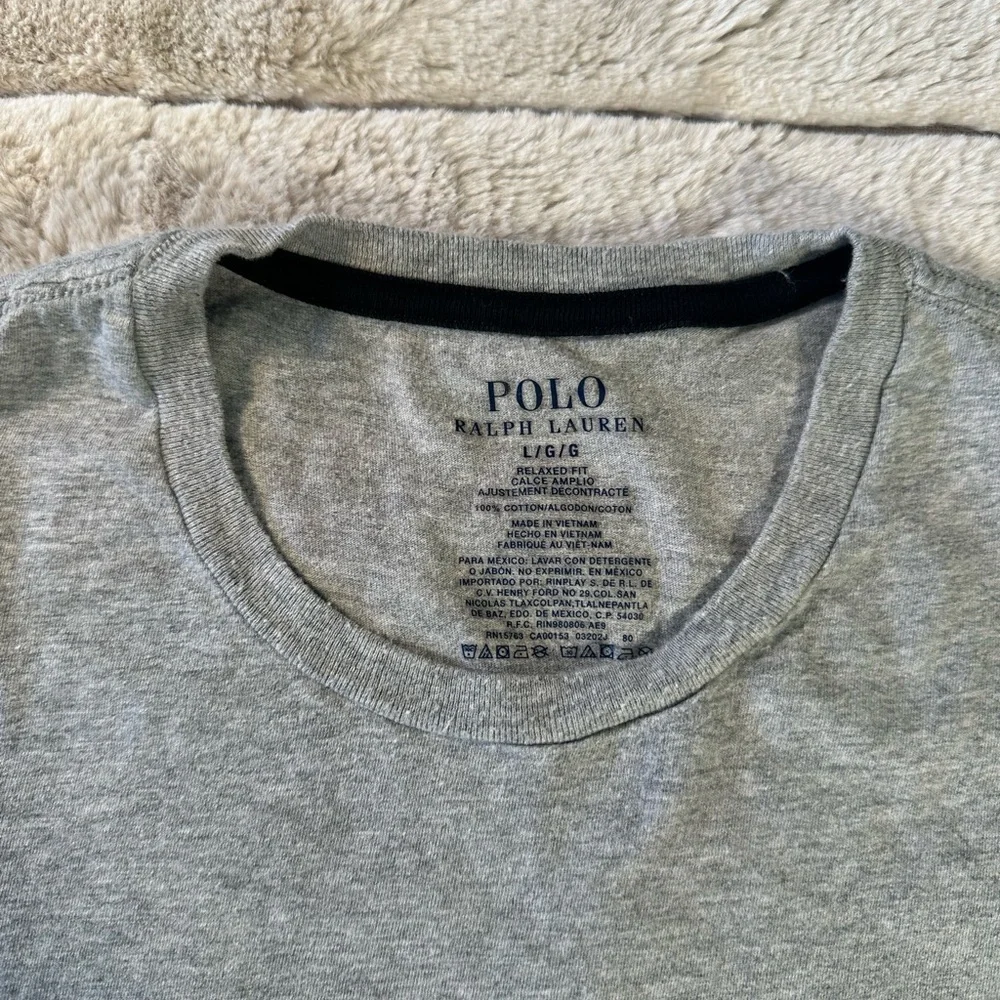 Polo by Ralph Lauren Light Gray Crew Neck Tee